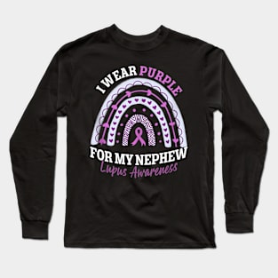 I Wear Purple For My Nephew Lupus Awareness Long Sleeve T-Shirt